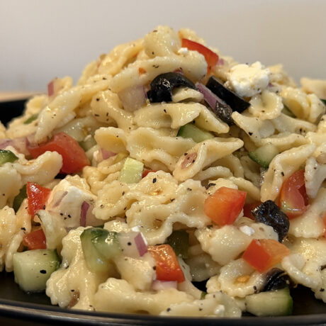 Farfalles à la grecque (menu traiteur)