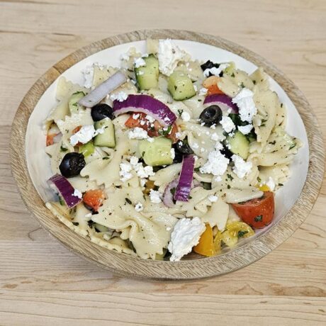 Farfalles à la grecque (menu traiteur)